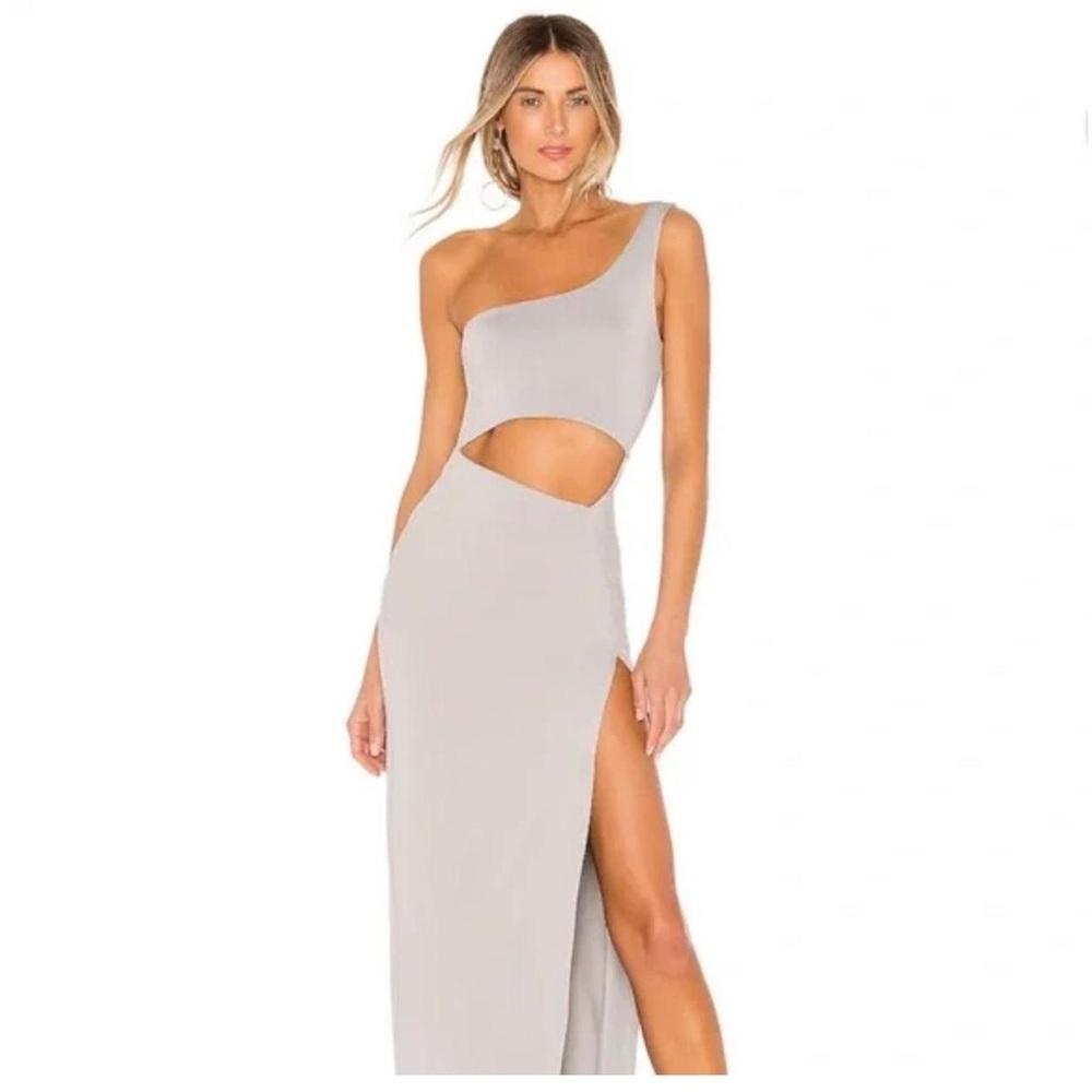 Superdown, Elegant One-Shoulder Cutout Gray Dress, Worn Once, wedding/night out